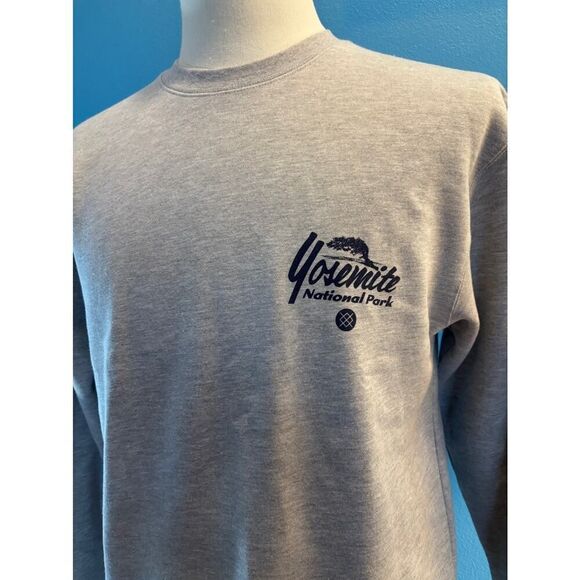 New Stance Yosemite Pullover Sweatshirt Gray Cotton Blend Unisex S - Picture 2 of 6